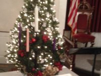 Advent wreath and Bible